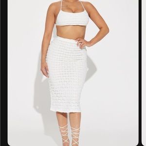 White skirt set
